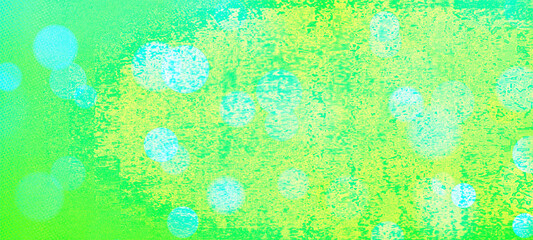 Green widescreen bokeh background banner, with copy space for text or your images