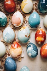 Fototapeta na wymiar some easter eggs ready for decorating, i