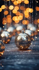 Fototapeta premium christmas lights and ornaments on a christmas tree, i