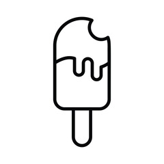 Popsicle icon isolate white background vector stock illustration.