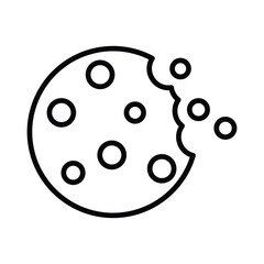 Biscuit icon isolate white background vector stock illustration.
