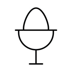Boiled egg icon isolate white background vector stock illustration.