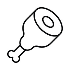 Meat icon isolate white background vector stock illustration.