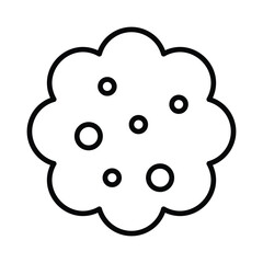 Cookie icon isolate white background vector stock illustration.