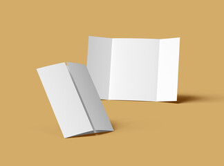 Blank Letter Gate Fold Brochure 8.5x11 inc 3d render to present your design.	
