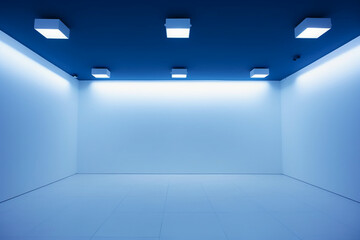 Blue Empty Space. AI generative