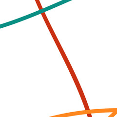 Green red orange lines decorative