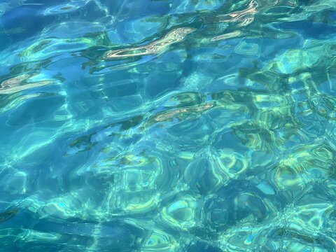 Ocean clear water blue surface. 