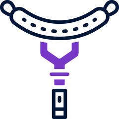 sausage icon. vector dual tone icon for your website, mobile, presentation, and logo design.