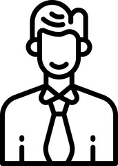 employee icon. vector line icon for your website, mobile, presentation, and logo design.