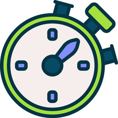 stopwatch icon. vector filled color icon for your website, mobile, presentation, and logo design.