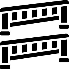 rails icon. vector glyph icon for your website, mobile, presentation, and logo design.