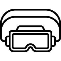 goggles icon. vector line icon for your website, mobile, presentation, and logo design.