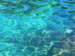Fototapeta na wymiar Amazing turquoise blue sea water beautiful seascape.