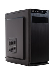 Modern metal case for installing computer components and assembling productive home gaming systems...
