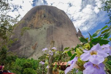 huge Pedra Azul rock formation, in Domingos Martins, Espirito Santo state, Brazil