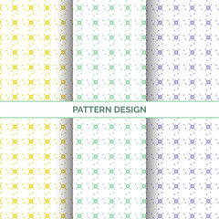 Geometric vector seamless pattern on white background. Modern simple wallpaper