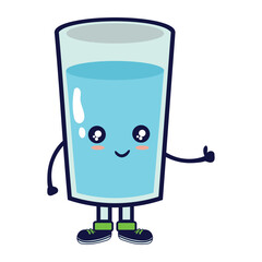 water day character glass of water illustration