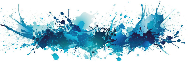 Abstract watercolor background with blue splashes.