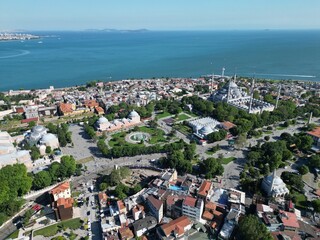 Obraz premium Bosphorus view aerial shot Istanbul