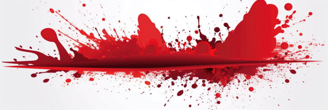 Background with red splashes.