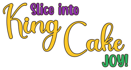 sticker slogan king cake
