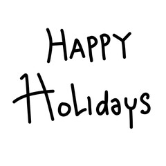 happy holidays handwritten