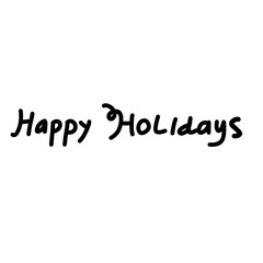 happy holidays handwritten