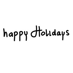 happy holidays handwritten