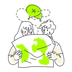 Colleagues are planning a strategy plan