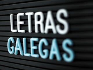 Letras galegas typography Celebration of the galician literature day 