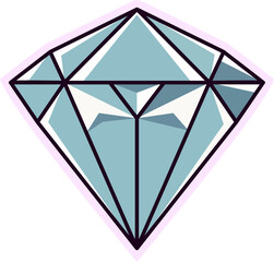 Diamond Vector Isolated Flat Illustration. Perfect for different cards, textile, web sites, apps