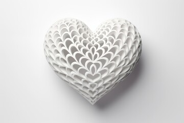 Postcard. Volumetric 3D heart. Valentine's Day. Love. Wedding.