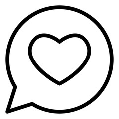 Chat love icon
