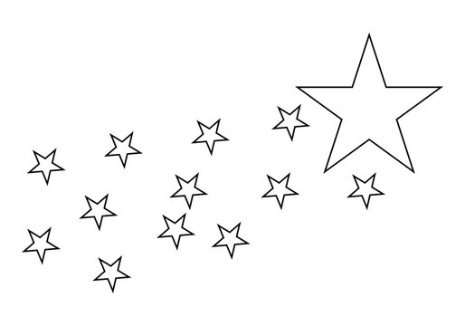 Icono de muchas estrellas en fondo blanco.