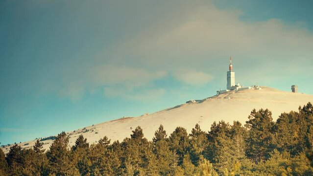 South side of the summit of Mont Ventoux, mountain in Provence region of southern France.