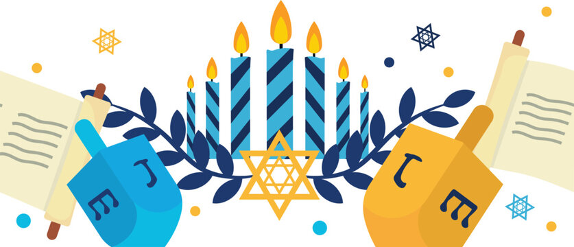 hanukkah base illustration