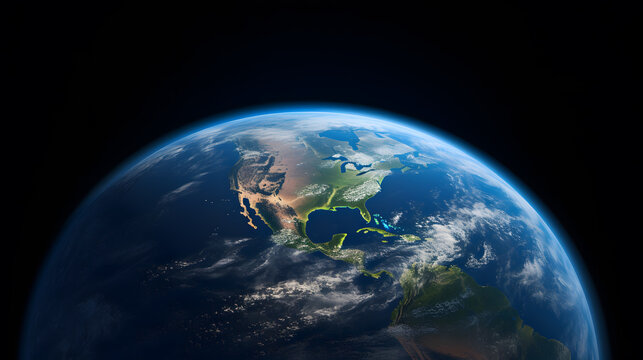 Earth from space. image with detailed planet surface