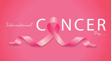 Breast cancer awareness month horizontal banner template design. Editable banner with pink ribbon illustration in colorful background.