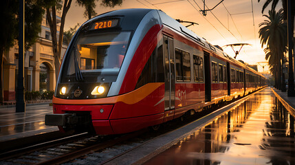 Fototapeta premium Trenes de pasajeros