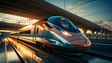 Fototapeta premium Trenes de pasajeros