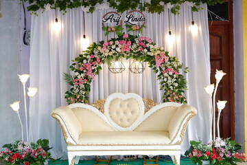 wedding decoration with floral motif