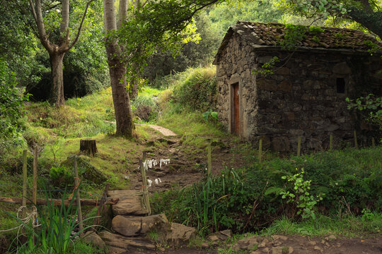 Old warehouse in the rural environment of San Andres de Teixido, Cedeira.