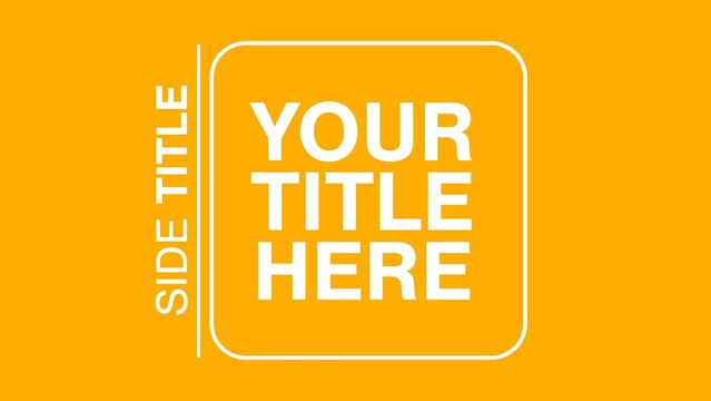 Simple Clean Outlined Text Title Reveal