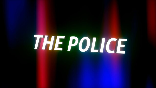 Red and Blue Police Sirens Title Intro