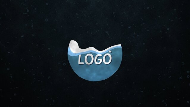Underwater Filling Bubbles Text and Logo Reveal