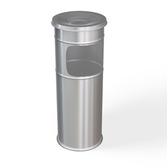 Ashtray Receptacle 3D Model on White Background