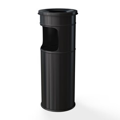 Ashtray Receptacle 3D Model on White Background