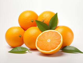 Oranges isolated ot white background