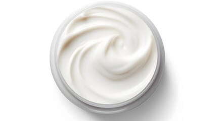 White cosmetic cream Isolated on White Background. Swatche. Grooming Products. Drop of liquid stroke With clipping path. Full depth of field. Focus stacking. 